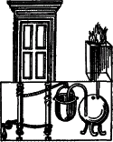 Схема устройства дверей храма, которые сами открываются, когда на жертвеннике пылает огонь